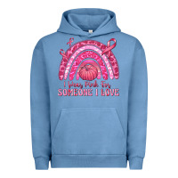 Pigment Pebble Blue i wear pink for someone i love Urban Hoodie - texasbilliewilder