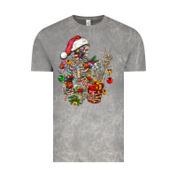 Cloud Rock Christmas lights and skeleton Vintage Tee - FaDigitalArtStudio