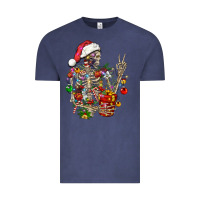 Christmas Lights And Skeleton Vintage Tee | Teevron