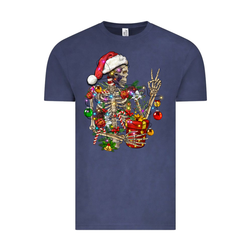 Christmas Lights And Skeleton Vintage Tee by FaDigitalArtStudio | Teevron