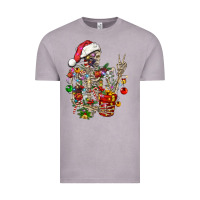 Vintage Zinc Christmas lights and skeleton Vintage Tee - FaDigitalArtStudio