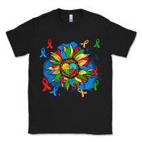 Black autism sunflower ribbon Classic Tee - AdoDesignShop