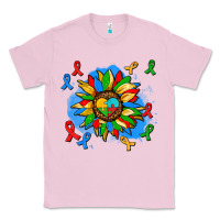 Bubblegum Pink autism sunflower ribbon Classic Tee - AdoDesignShop