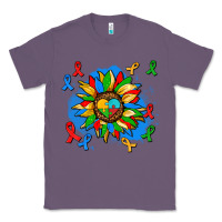 Lavender autism sunflower ribbon Classic Tee - AdoDesignShop