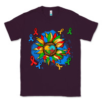Plum autism sunflower ribbon Classic Tee - AdoDesignShop