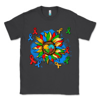 Smoke autism sunflower ribbon Classic Tee - AdoDesignShop