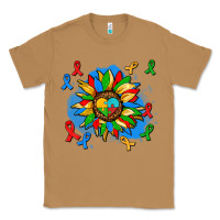 Toasted Coconut autism sunflower ribbon Classic Tee - AdoDesignShop