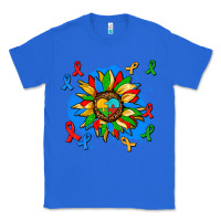 True Royal autism sunflower ribbon Classic Tee - AdoDesignShop