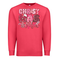 Cardinal christmas vibes pink Premium Sweatshirt - MaliasSmallBusiness