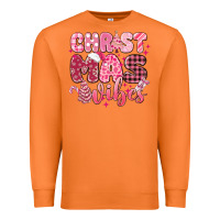 Carrot christmas vibes pink Premium Sweatshirt - MaliasSmallBusiness