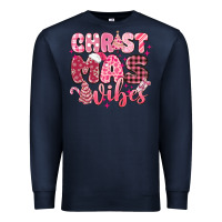 Navy christmas vibes pink Premium Sweatshirt - MaliasSmallBusiness