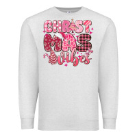 Oatmeal Heather christmas vibes pink Premium Sweatshirt - MaliasSmallBusiness