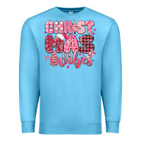 Ocean Blue christmas vibes pink Premium Sweatshirt - MaliasSmallBusiness