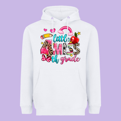 Little Miss Fourth Grade Heavyweight Hoodie Designed By Nancycooperartshop