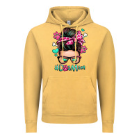 Vintage Mustard dog mom messy bun Vintage Hoodie - Zillion Design Studio