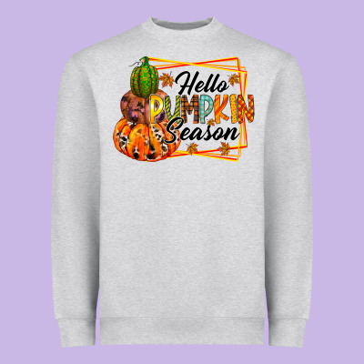 Hello Pumpkin Season Heavyweight Sweatshirt Designed By Racoondesign