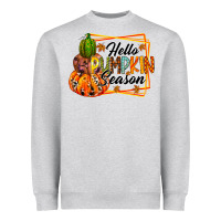 Heather Grey hello pumpkin season Heavyweight Sweatshirt - RacoonDesign