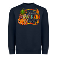 Navy hello pumpkin season Heavyweight Sweatshirt - RacoonDesign