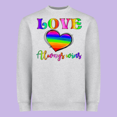 Love Always Wins Heavyweight Sweatshirt Designed By Hra Design Shop