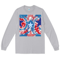 Moon Dust patriotic tie dye stars Long Sleeve Tee - BundleAndBundleShop
