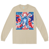 Mushroom patriotic tie dye stars Long Sleeve Tee - BundleAndBundleShop