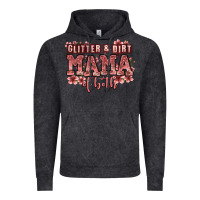 Vintage Black glitter and dirt mama of both girls Vintage Hoodie - Zillion Design Studio