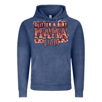 Vintage Denim glitter and dirt mama of both girls Vintage Hoodie - Zillion Design Studio