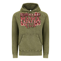 Vintage Olive glitter and dirt mama of both girls Vintage Hoodie - Zillion Design Studio