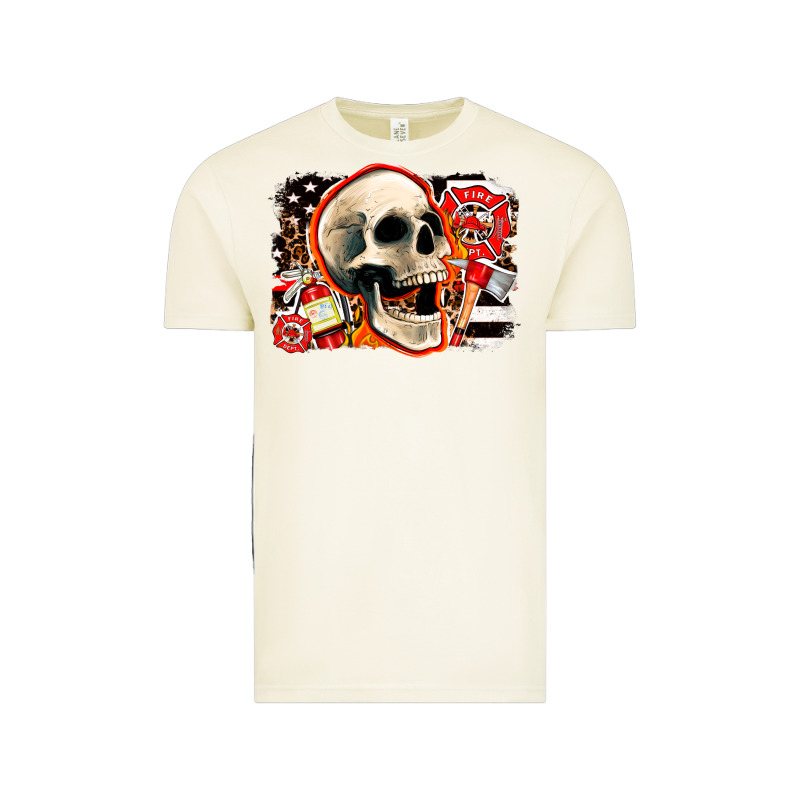 Firefighter Skull Vintage Tee by AdoDesignShop | Teevron