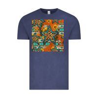 Vintage Denim western stars seamless pattern Vintage Tee - HRA Design Shop
