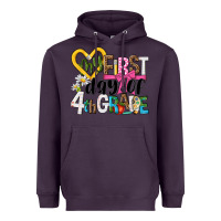 Plum my first day of 4th grade Heavyweight Hoodie - NancyCooperArtShop