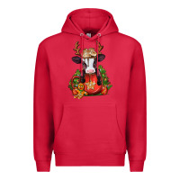 Cardinal christmas baby cow hot cocoa Premium Hoodie - Jasminsmagicworld