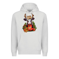 Dove Grey christmas baby cow hot cocoa Premium Hoodie - Jasminsmagicworld