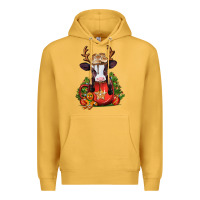 Mustard christmas baby cow hot cocoa Premium Hoodie - Jasminsmagicworld
