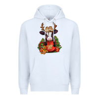 White christmas baby cow hot cocoa Premium Hoodie - Jasminsmagicworld