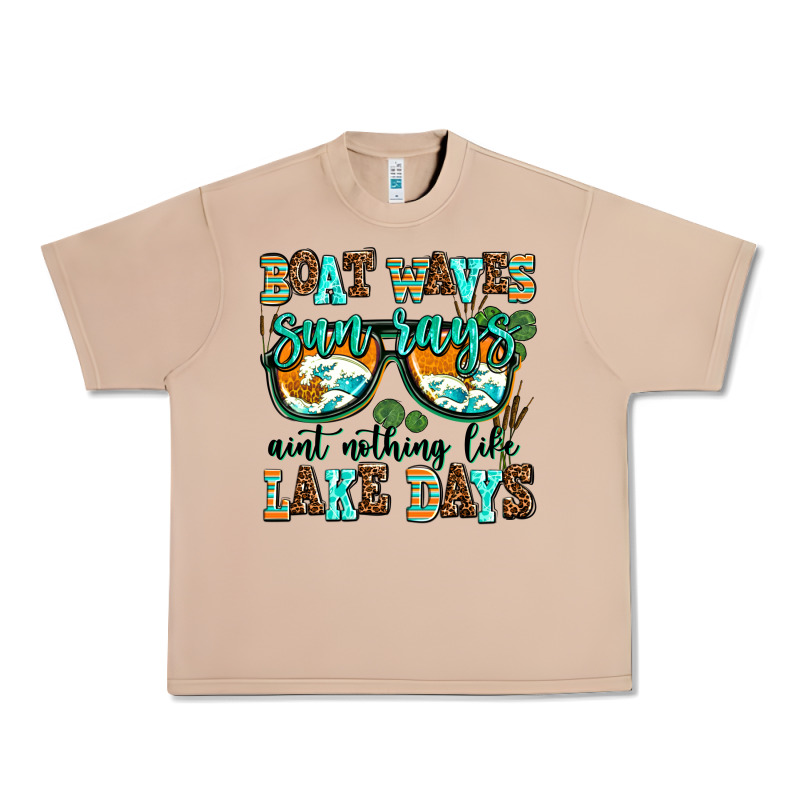 Boat Waves Sun Rays Aint Nothing Like Lake Days Urban Heavy Tee by AdoDesignShop | Teevron