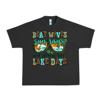 Pigment Black boat waves sun rays aint nothing like lake days Urban Heavy Tee - AdoDesignShop