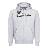 Heather Grey siamese Zipper Hoodie - LillyAllenDesigns
