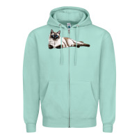 Seafoam siamese Zipper Hoodie - LillyAllenDesigns