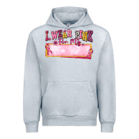 Heather Grey Personalized i wear pink for my Urban Hoodie - texasbilliewilder