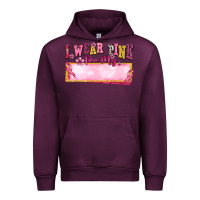 Mauve Wine Personalized i wear pink for my Urban Hoodie - texasbilliewilder