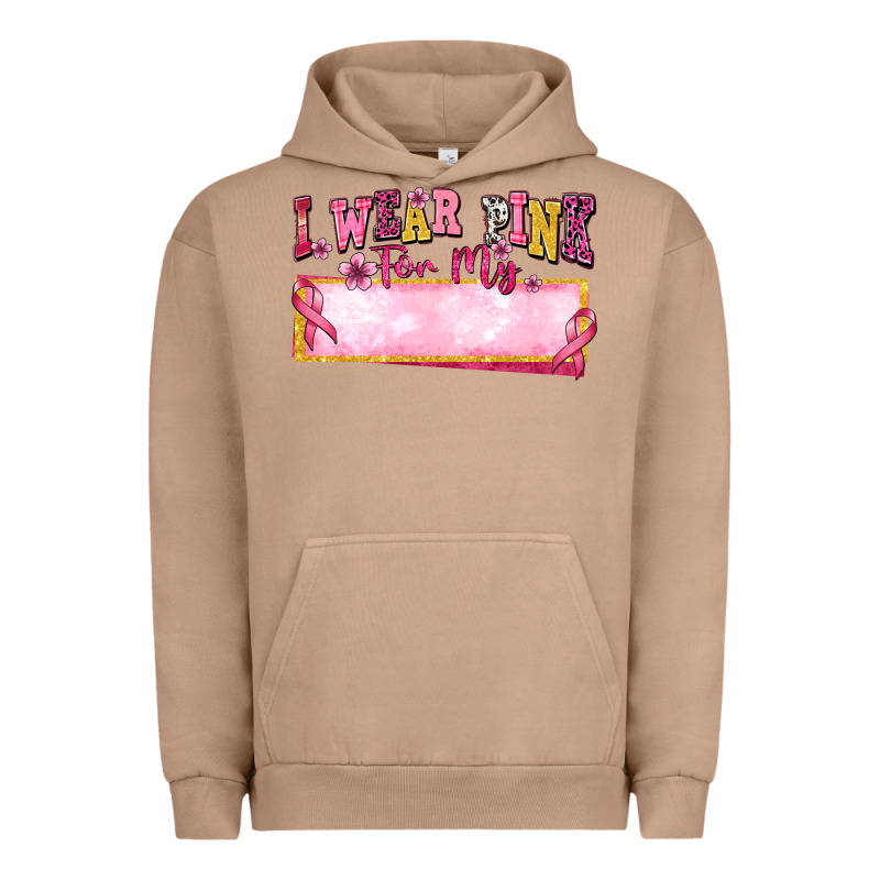 Personalized I Wear Pink For My Urban Hoodie by texasbilliewilder | Teevron