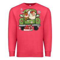 Cardinal christmas santa and reindeer truck Premium Sweatshirt - MaliasSmallBusiness