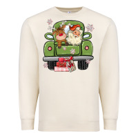 Sandshell christmas santa and reindeer truck Premium Sweatshirt - MaliasSmallBusiness