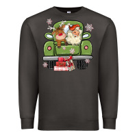 Smoke christmas santa and reindeer truck Premium Sweatshirt - MaliasSmallBusiness