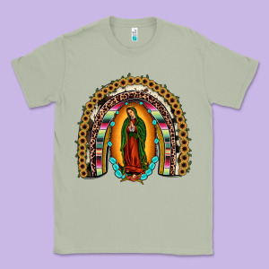 Our Lady Of Guadalupe Rainbow Classic Tee Designed By Jahusdesignshop