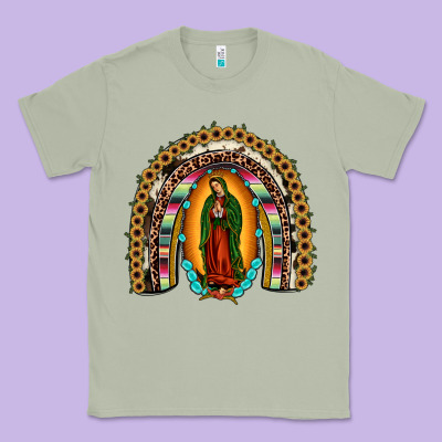 Our Lady Of Guadalupe Rainbow Classic Tee Designed By Jahusdesignshop