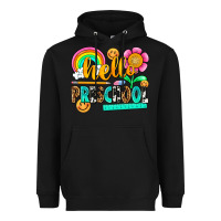 Black hello preschool Heavyweight Hoodie - NancyCooperArtShop