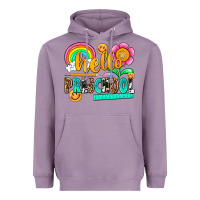 Lavender hello preschool Heavyweight Hoodie - NancyCooperArtShop