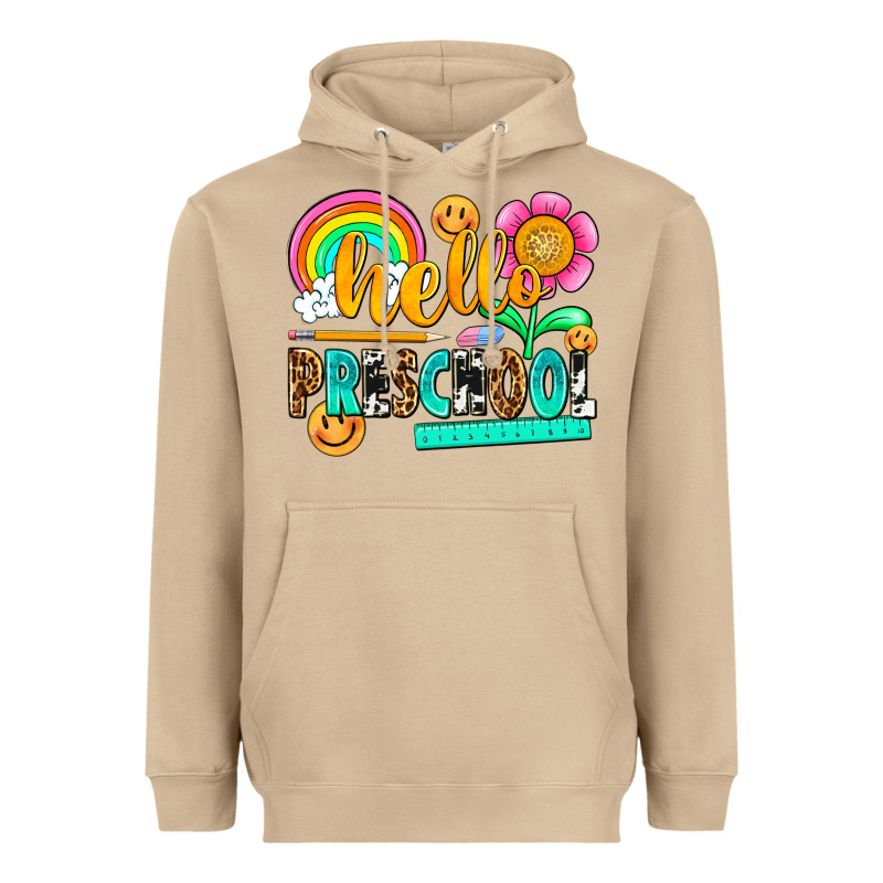 Hello Preschool Heavyweight Hoodie by NancyCooperArtShop | Teevron